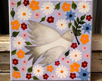 Dove of Peace Acrylic Picture Original Art Art Single Piece