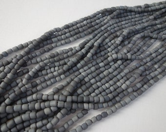 Strang ca. 110 indonesische Rocailles   GRAU Java Beads, indo-pacific beads