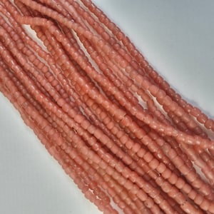 Strand of approx. 110 Indonesian Rocailles Old Pink Java Beads