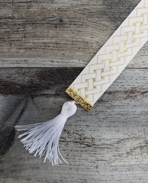 Ribbons Long Metal Bookmark with Tassel