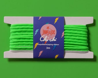 J&J Paspelband Glow neon grün