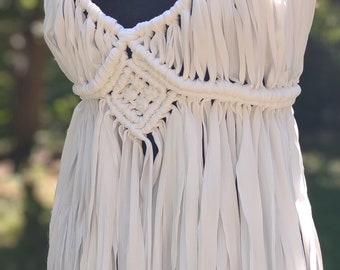 Josephine Macrame Top | Swimsuit Cover-up | Rave Wear | Faire Wear | Boho Top | Concert Top |
