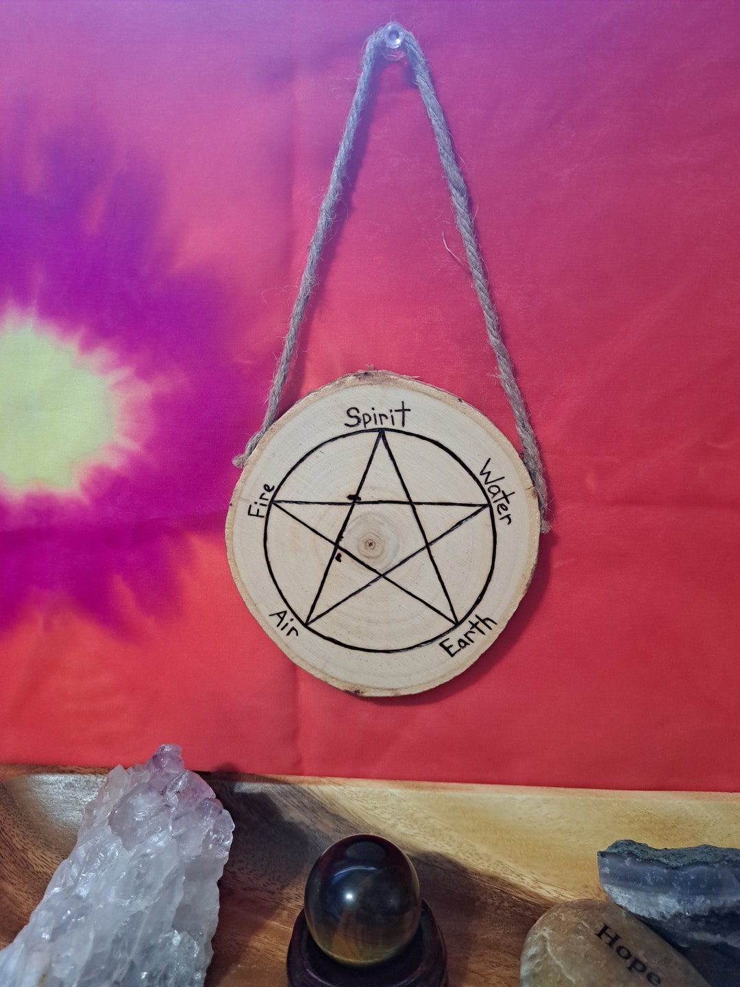 Hanging Faed Pyramid Sign Witch Pyramid Pentacle Altar Hanging Wall Hanging - Etsy