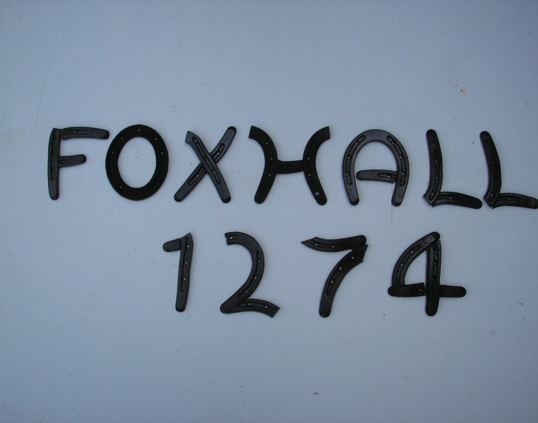 Horseshoe Letters and Numbers Etsy