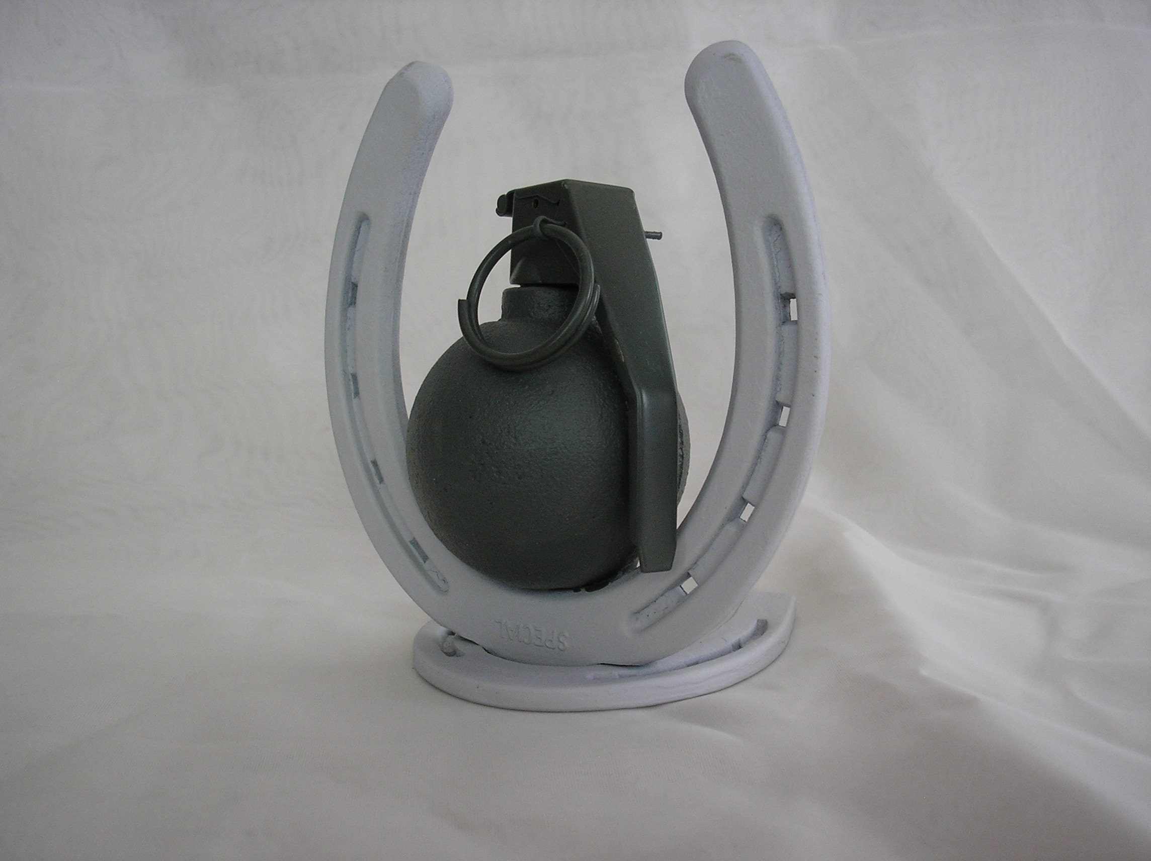 Horseshoe and Hand Grenade Desk Mount Etsy