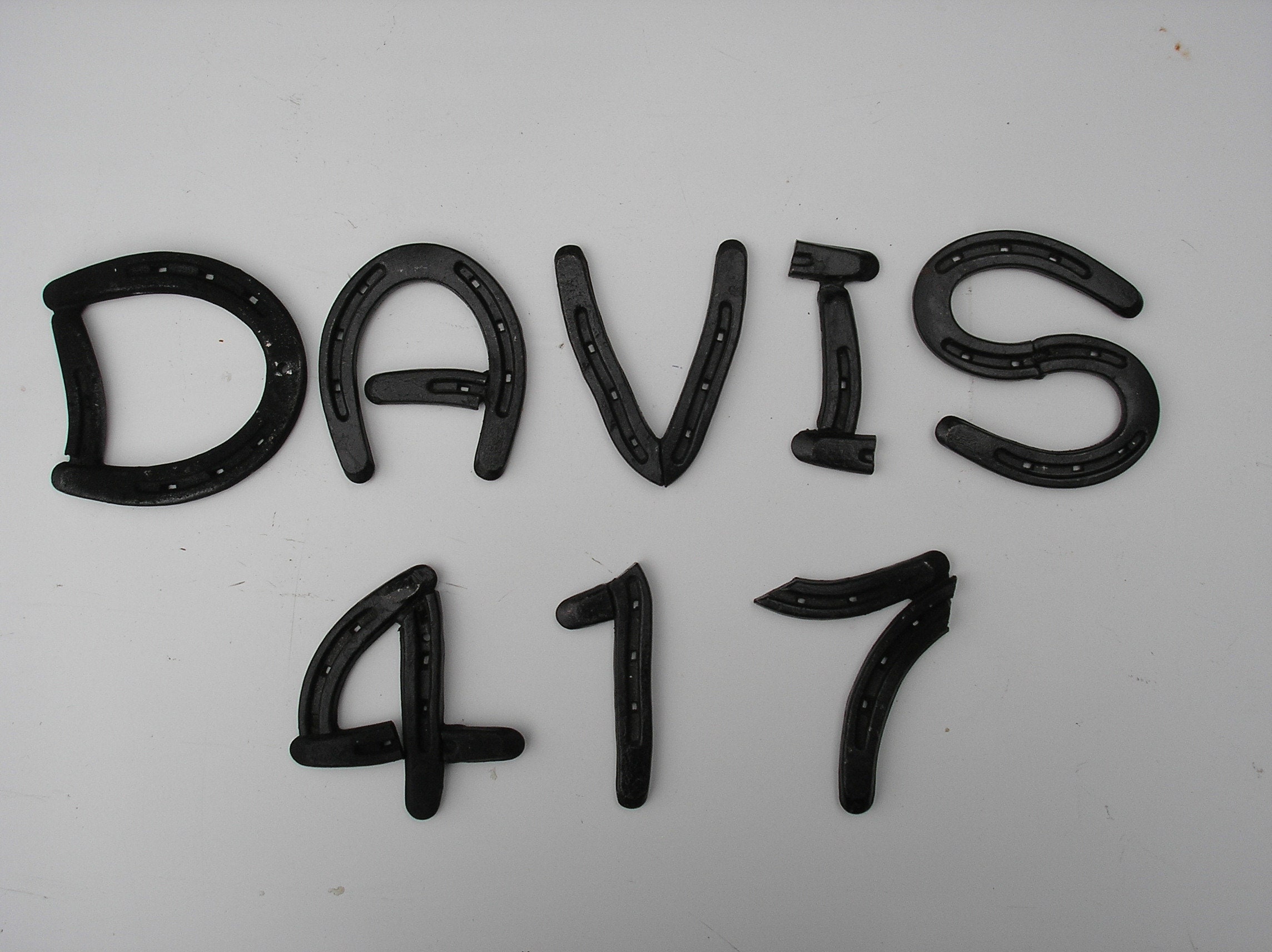 Horseshoe Letters and Numbers Etsy