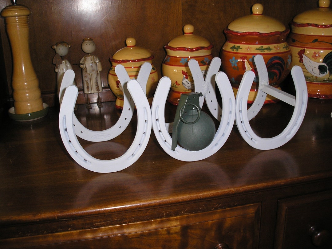 Horseshoes and Hand Grenade Wine Rack Etsy
