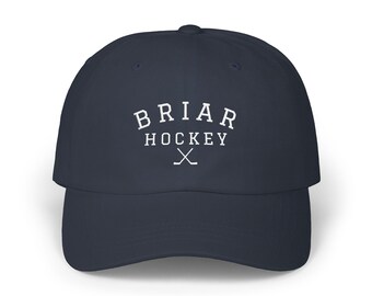 Briar University Hockey Embroidered Hat | Off Campus Bookish Dad Cap Navy