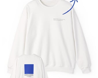 Por favor, aburre a otra persona con tus preguntas: Sudadera azul cerúleo inspirada en una cita del set de la película El diablo viste de Prada 2.