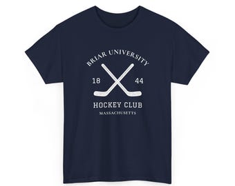 Briar University Hockey Club Tee | Off Campus Inspired 1844 Unisex Navy
