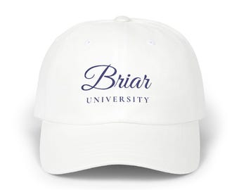 Briar University Embroidered Hat | Off Campus Bookish Dad Cap White