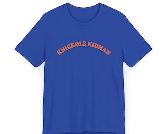 Knickole Kidman Shirt Blue and Orange Graphic Tee, Pop Culture Game Day Tshirt