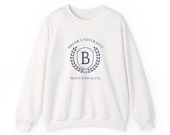 Briar University Sweatshirt | Off Campus Inspired Pullover Bookish Merch White Unisex Crewneck