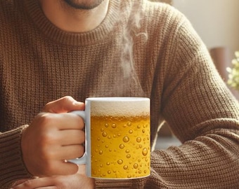 Boccale di birra - Boccale di birra divertente - Regalo di birra per uomini e amanti della birra - Tazza da caffè divertente - Il diverso design del boccale di birra da 325 ml