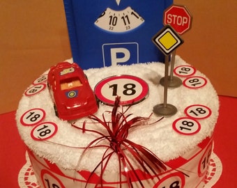 Handtuchtorte * Geburtstagstorte *18.Geburtstag*