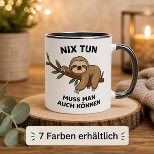 Taza divertida de perezoso "No hacer nada también es una opción" Taza de café Idea de regalo para compañeros de oficina Taza decorativa de perezoso Disponible en 7 colores