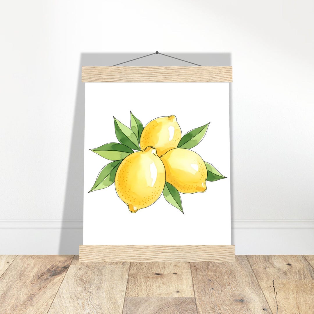 Lemon Poster for Kitchen – Lemon Wall Art – Summer Decor – Poster With ...
