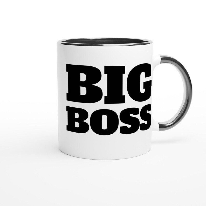 Big Boss Coffee Mug | Funny Boss Gift Mug | Office Humor Cup for Manager | Coworker Gift | Work Desk Mug image 3