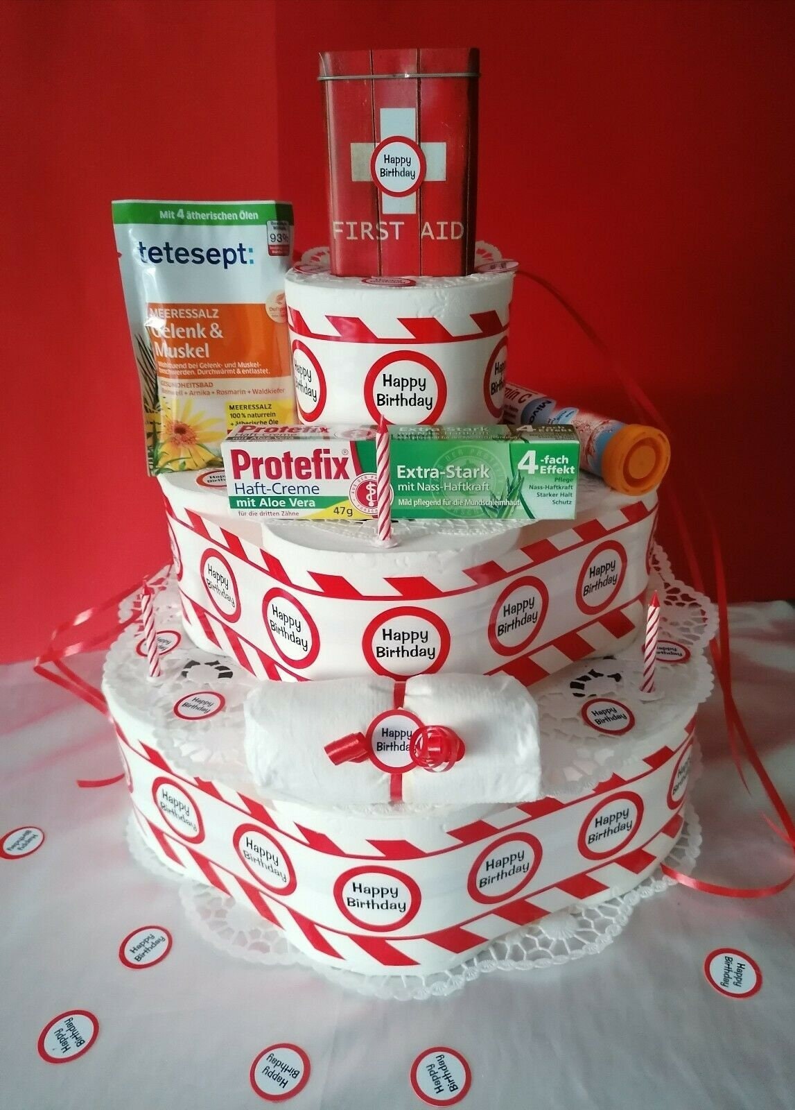 Etwas gemeine aber witzige Toilettenpapiertorte zum Geburtstag Etsy.de