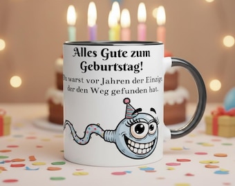 Birthday mug with saying, birthday gift for friend, girlfriend, colleague – coffee mug with birthday motif, party gift idea