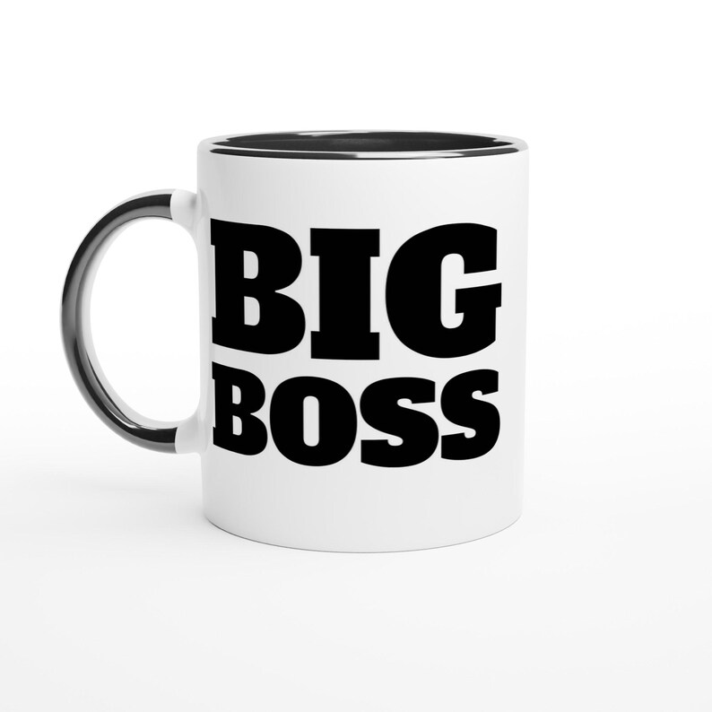 Big Boss Coffee Mug | Funny Boss Gift Mug | Office Humor Cup for Manager | Coworker Gift | Work Desk Mug Keramikschwarz