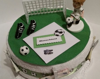 Geschenk für Fußballer  Handtuchtorte  Geburtstagsgeschenk