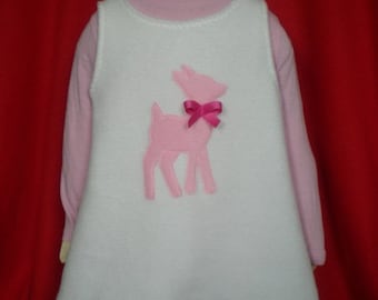 Sweet tunic with deer gr. 98/104 fleece