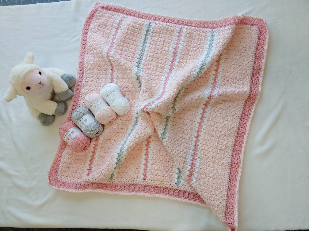 Peachy Pinky Handmade 2 Sided Baby Blanket Woodsy Animal Flannel on