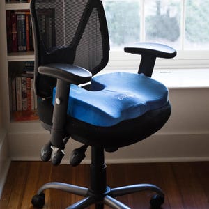 Firm Coccyx Seat Cushion (Memory Foam) | Tailbone Cutout for Office Chair & Car | Washable Cover