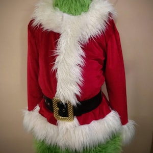Traditional Santa Jacket and Hat - Pairs with green fursuit Costume (sold separatley)