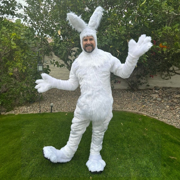 Easter Bunny Costume Body - includes Body, Feet, and Hands -  Optional hood