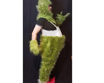 Christmas Cosplay Green pants set - Realistic Green - Custom Made w/ pants, gloves, hood, shoe covers