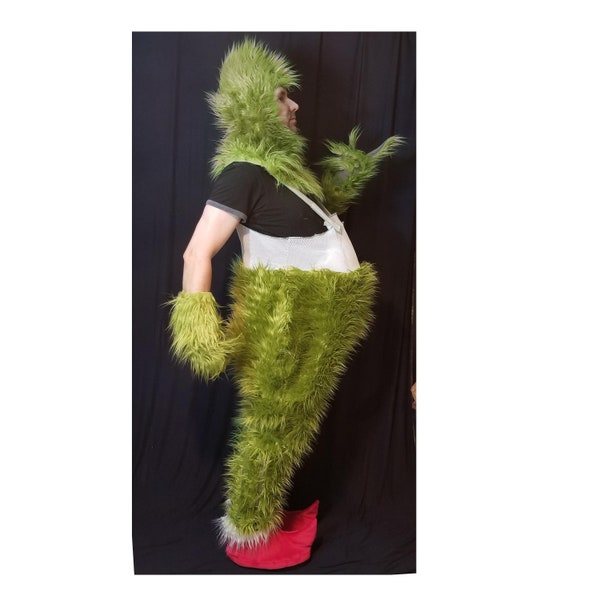 Cosplay navideño: Conjunto de pantalones de traje de piel verde realista