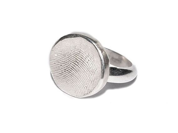 Sterling Silver Fingerprint Ring