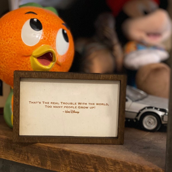 Small Walt Disney Quote Framed Sign - (3" x 4.5")
