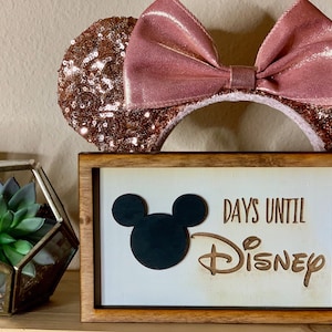 Medium Countdown to Disney Framed Sign - (4.5&quot; x 7&quot;)