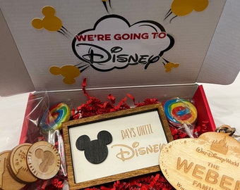 Small Countdown to Disney Framed Sign With Deluxe Surprise Gift Box