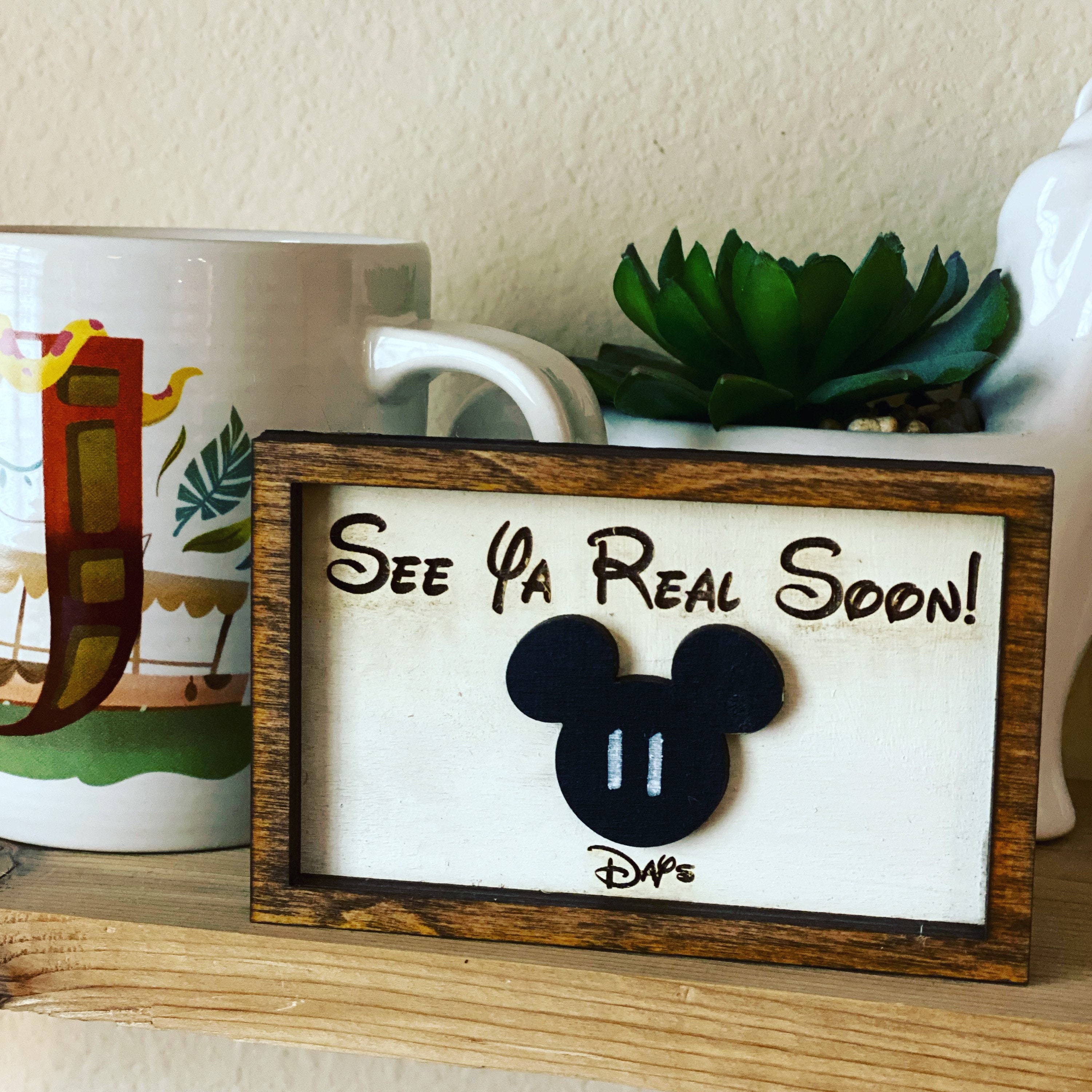 Small Framed See Ya Real Soon Disney Countdown | Etsy
