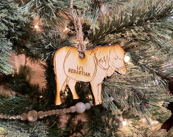 Li’l Sebastian (Parks and Recreation) Wooden Christmas Ornament