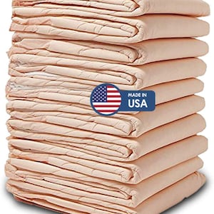 100 Wave Ultra Heavy Absorbent Premium Disposable Underpads - Large 30" x 36" Size, Made in the USA, Bed Chux Pad Puppy Pee Pad
