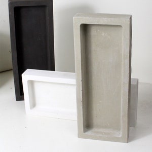 modernes Betontablett Tablett aus Beton hübsches Geschenk schwarz weiß grau
