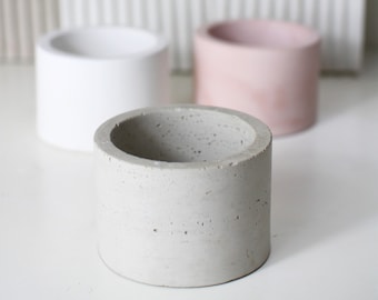 Pot cup made of concrete small pot in different colors gray white black round storage rustic decoration 8 cm x 5.5 cm gift