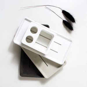 Concrete toothbrush cup black white grey toothbrush holder decoration and tray modern bathroom furnishing style