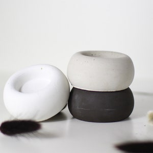 Egg cup made of concrete, decoration, individually usable, storage living room decoration, decorative object black/white/grey