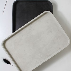 Concrete tray, grey or white, rustic, bathroom tray, decoration, jewelry tray, individually usable, serving tray, 26.5 cm long
