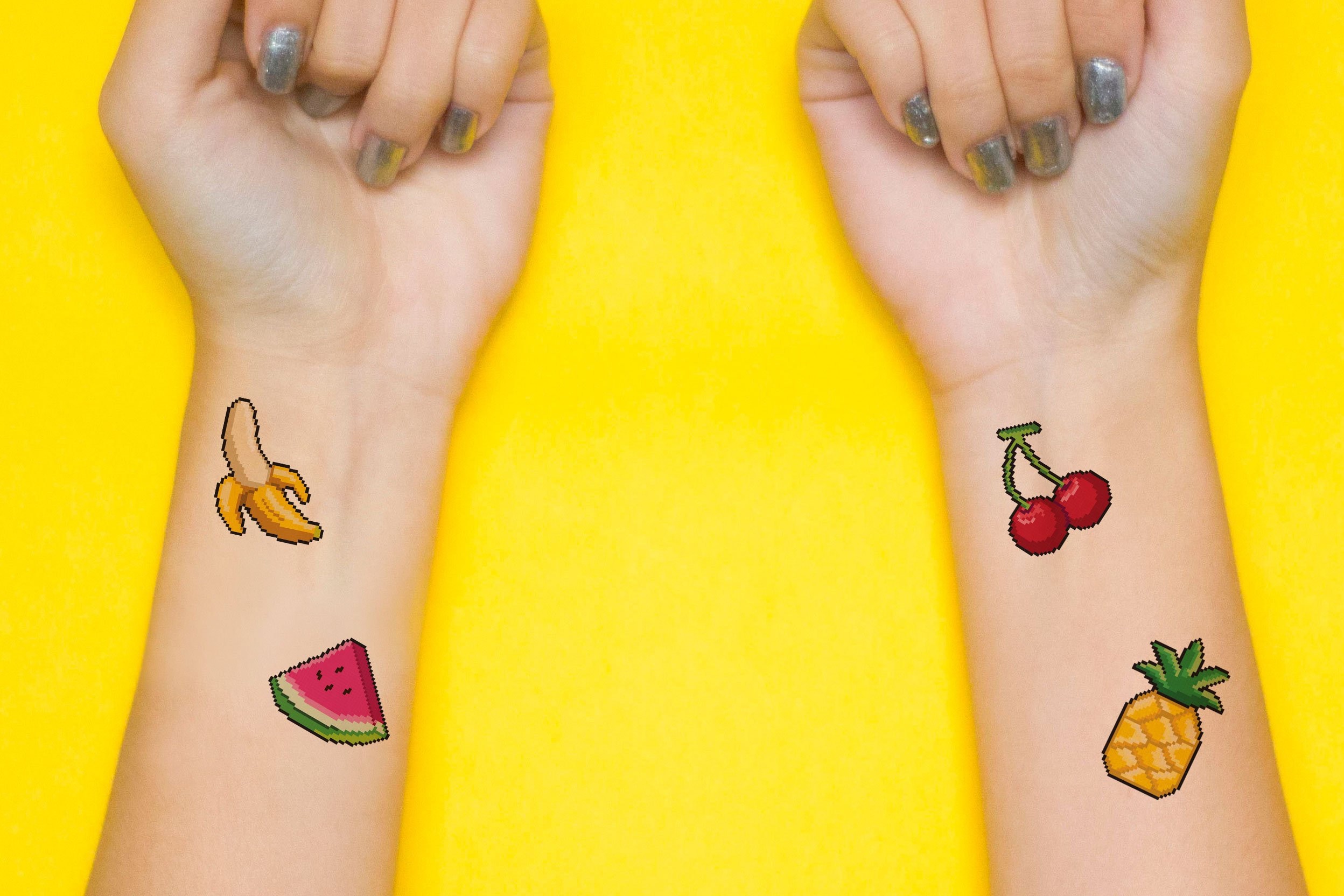 Amazon.com: Hohamn Glitter Fruit Temporary Tattoos for Kids - 100+ Cartoon  Fruit Summer Tattoos for Girls Boys Birthday Party Supplies Favors : Beauty  & Personal Care