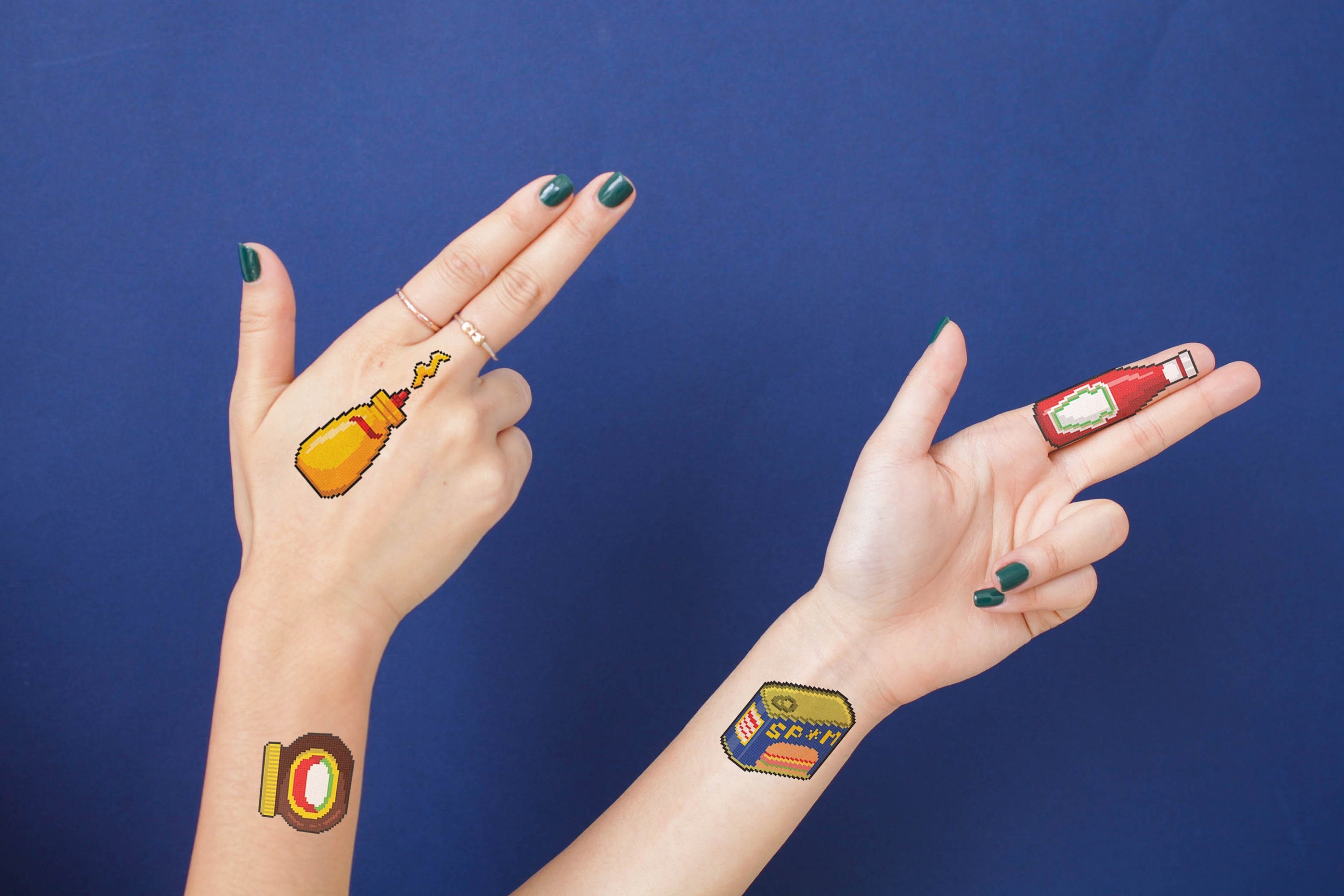 Set of 6 Condiments Tattoos Quirky Christmas Gift Ideas / - Etsy Set of 6 Condiments Tattoos Quirky Christmas Gift Ideas / - Etsy