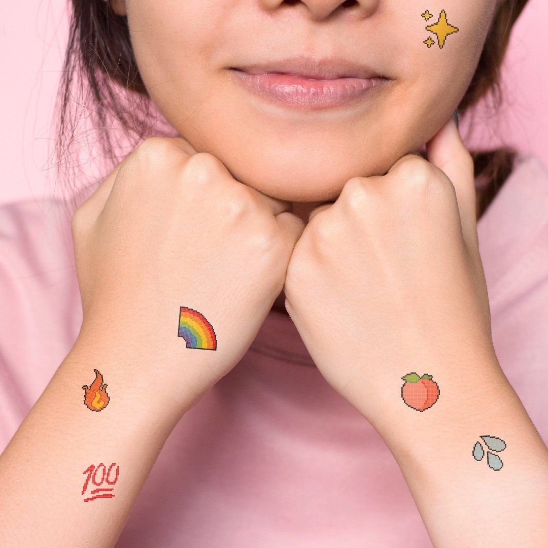 Emoji Temporary Tattoo160pcs 2inchKonsait Funny Emoji Tattoos Body  Stickers for Kids Children Adults for Emoji Party Favors Supplies with Poop  Kissing Heart Sunglasses Smirk Relaxed Smile Emoticon  Amazonin Beauty