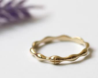 Grace Rosary Ring 14k 18k Solid Gold Catholic Ring