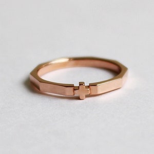 Decagon Rosary Ring II 2.0 14k 18k Solid Gold Catholic Ring